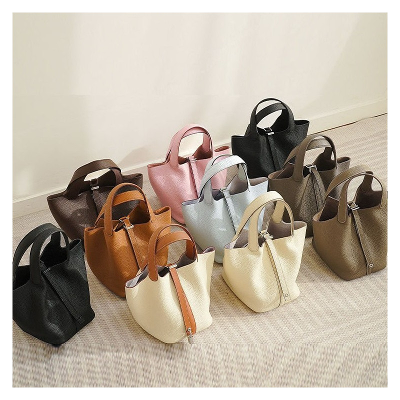 Cork-Skin Bucket Bag | Brown Women's Fashion