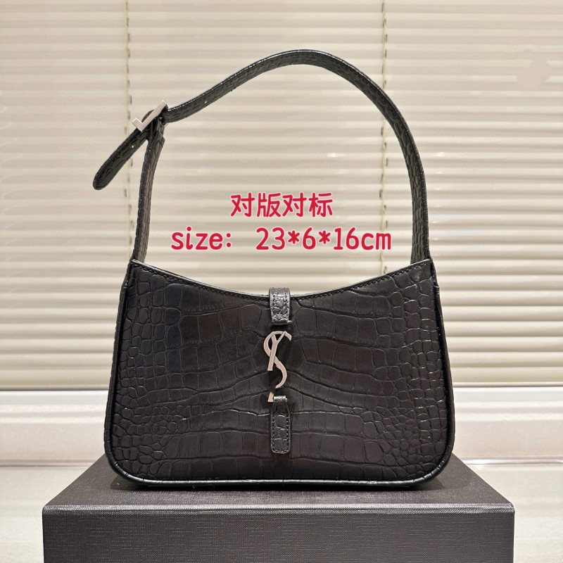 Yang Wood Crocodile Skin Hobo Bag