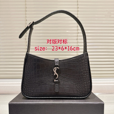 Yang Wood Crocodile Skin Hobo Bag
