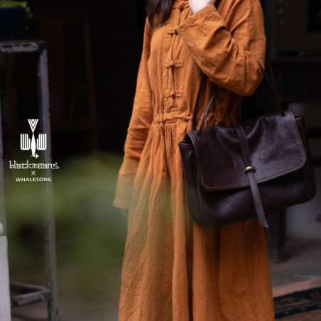 Zhu Ping Cowskin Backpack with Retro-Skin Slab Bag