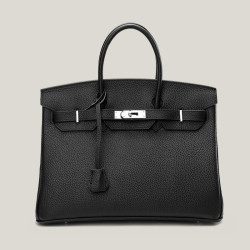Platinum Bag with Oxen Skin & Slant Lock