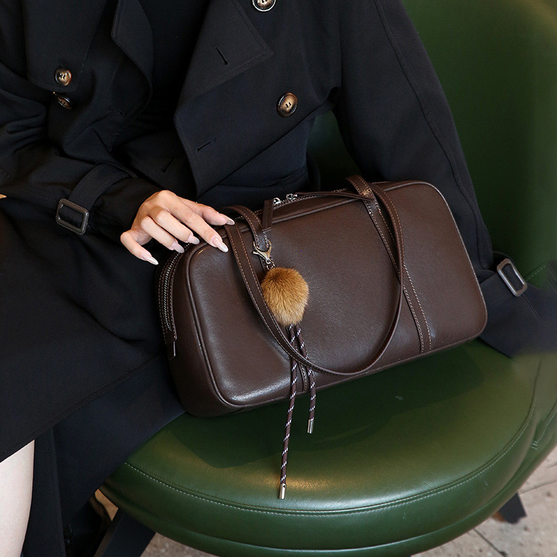 Women's Fashion Bag with Symmetric Boston Pillow & Slant Bag