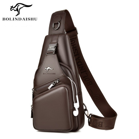 Bolindaishu Men's Ensemble with Leather Backpack