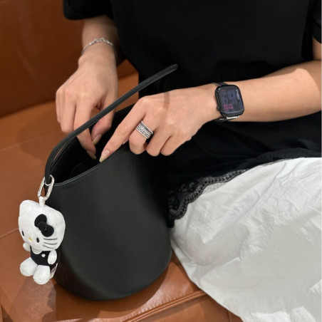 High-Sense Girl Backpack with Cow Skin