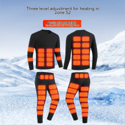USB Smart Heated Thermal Underwear Set (Unisex, 52 Heating)